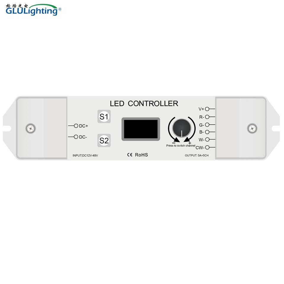 4KHz 5 Channels Knob Rotary RGBCCT LED RF Controller