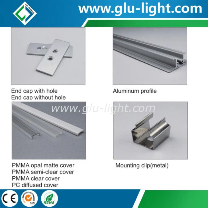 LED OEM led strip light aluminum led edge lit led alu profile