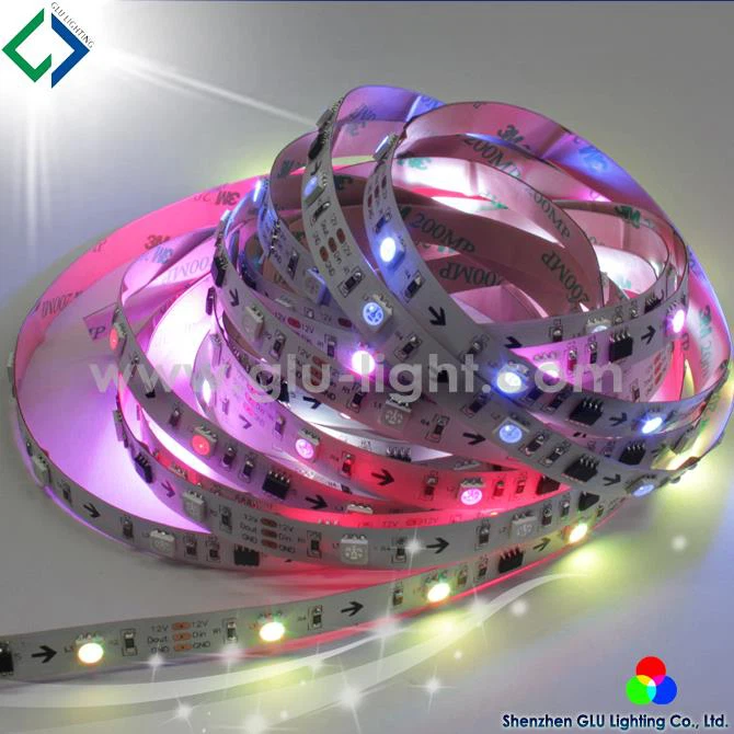High quality magic addressable 5050 RGB led strip 12v 60 pixels 