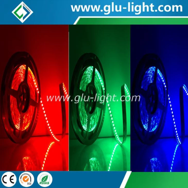 High quality 12mm PCB single row 5050 RGB color Flexible led strip light 